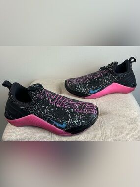 Nike React Metcon AMP Black Pink Cross Training Gym Shoes Womens 9.5 CT9155-063